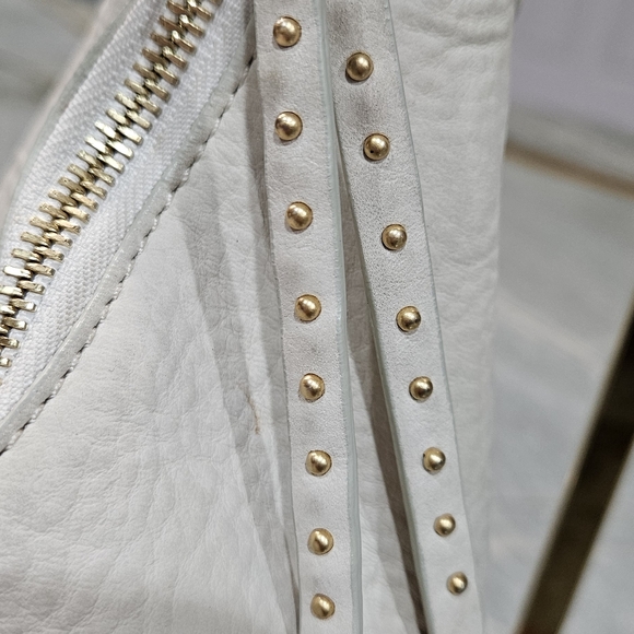 Michael Kors Cream Leather Fringe Hobo Bag Y2K - Picture 13 of 13